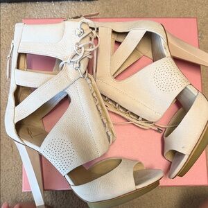 Chic Cream High Heels from B Brian Atwood